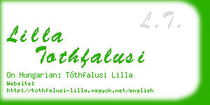 lilla tothfalusi business card